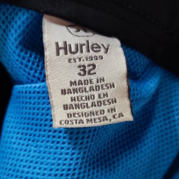 Hurley flat front shorts men's size 32 blue colour - Picture 5 of 12